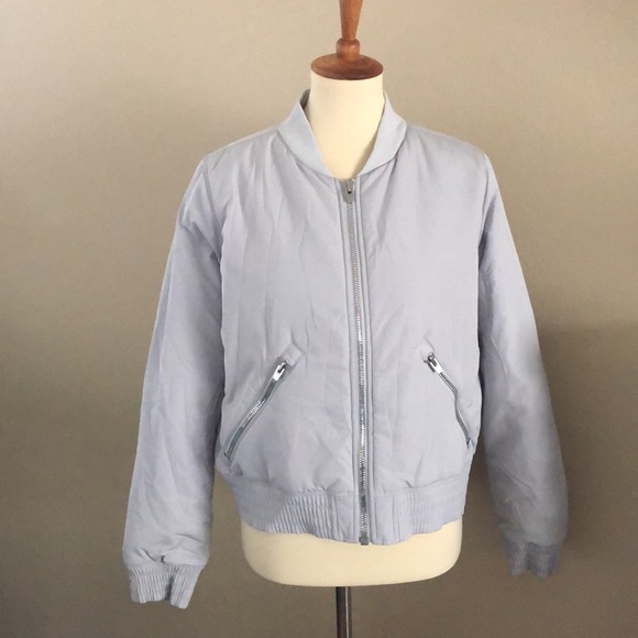 Athleta Northstar Bomber Jacket Grey - Picture 4 of 9